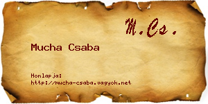 Mucha Csaba névjegykártya